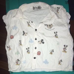 Mickey Mouse cropped tank top with collar